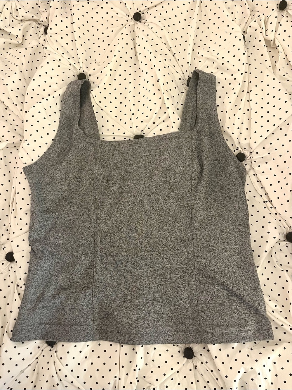 Vintage Gantos Women’s Gray Tank Top Square Neck Size M